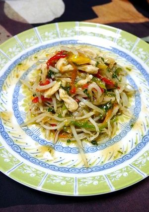 レンジで簡単！アジアンもやしチキン-レシピのメイン写真