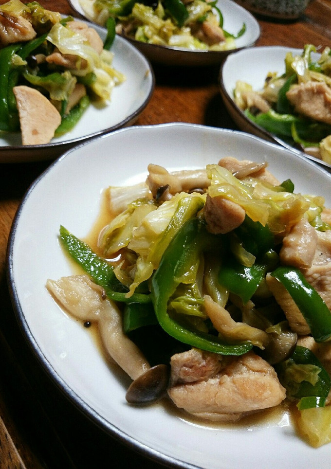 ｼﾝﾌﾟﾙ♡鶏肉と野菜の簡単和風炒め♥-レシピのメイン写真