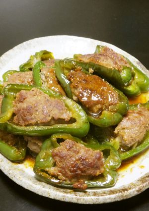 ピーマンの肉詰めチンジャオロースー味-レシピのメイン写真