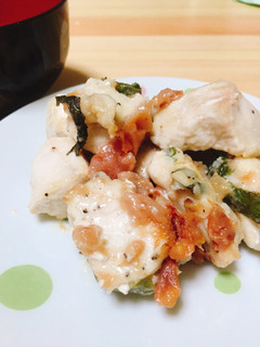 鶏胸肉の梅しそ炒め-レシピのメイン写真