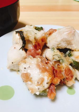 鶏胸肉の梅しそ炒め-レシピのメイン写真