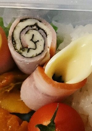 夏猫食堂の海苔チーズのハム巻き-レシピのメイン写真