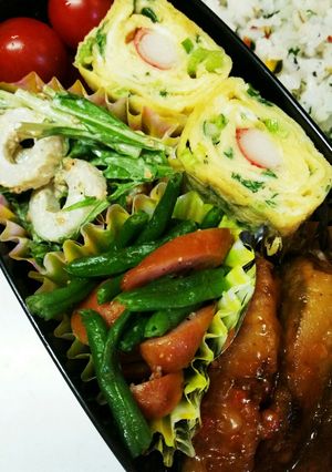 お弁当にウィンナーとインゲンのホイル焼き-レシピのメイン写真