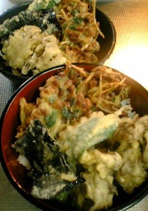 納豆かき揚げ★ヘルシー天丼-レシピのメイン写真