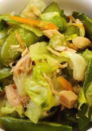 調味料は醤油だけ★　えんどうのツナ和え-レシピのメイン写真
