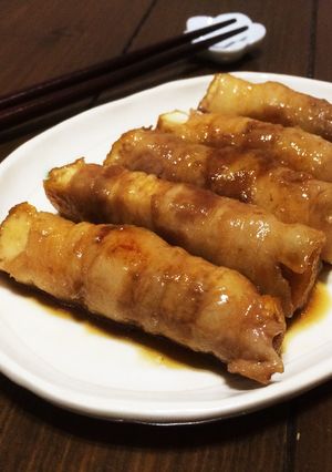 厚揚げと豚バラ肉の♡スティック肉巻き-レシピのメイン写真