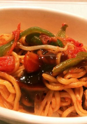 トマトのパスタ風焼きそば-焼そパスタ-レシピのメイン写真