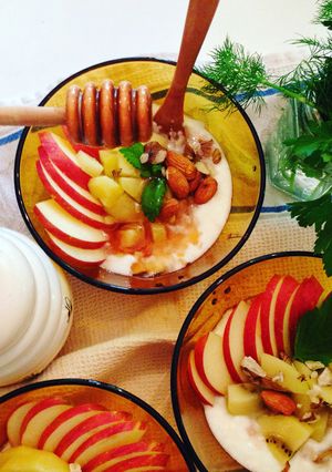 簡単朝ごはん☆ハニーヨーグルト-レシピのメイン写真