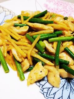 にんにくの芽と鶏胸肉の中華炒め-レシピのメイン写真