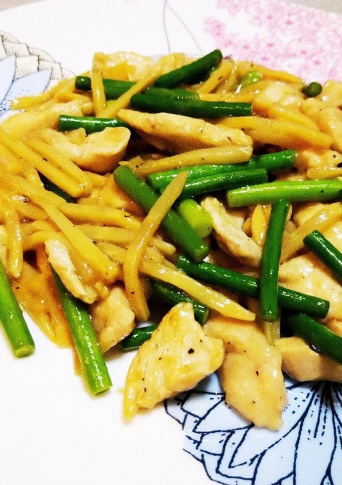 にんにくの芽と鶏胸肉の中華炒め-レシピのメイン写真