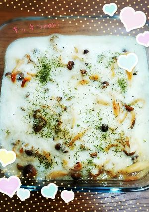 美味♪鮭とキノコのとろろグラタン♡-レシピのメイン写真