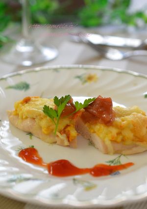ササミの梅タルタルチーズ焼き✿-レシピのメイン写真