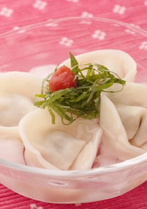 梅しそ冷やし水餃子-レシピのメイン写真