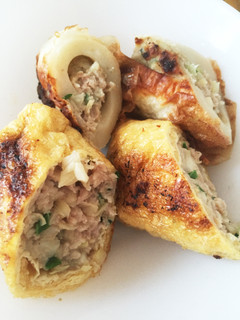油揚げとちくわの皮餃子♡-レシピのメイン写真