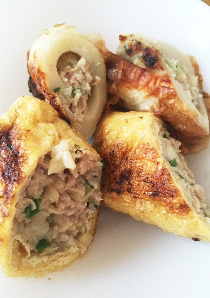 油揚げとちくわの皮餃子♡-レシピのメイン写真