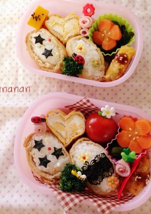 幼稚園 オープン稲荷ずし 弁当-レシピのメイン写真