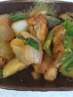 冷凍唐揚げで簡単野菜ケチャ炒め-レシピのメイン写真