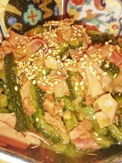 ゴーヤとハムの甘辛煮-レシピのメイン写真