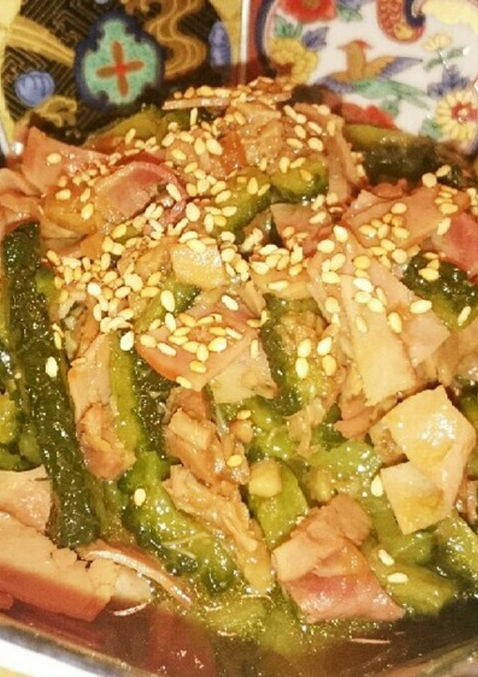 ゴーヤとハムの甘辛煮-レシピのメイン写真
