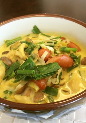 【糖質0g麺】ミルクカレースープ麺-レシピのメイン写真