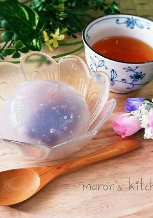梅と小豆の♡冷んやりとろける水まんじゅう-レシピのメイン写真