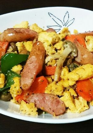 野菜とウインナーの卵炒め-レシピのメイン写真