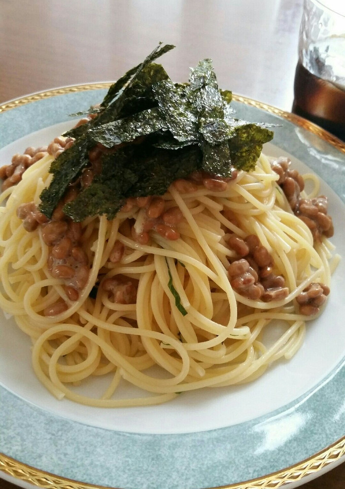 混ぜるだけ簡単☺梅納豆パスタ-レシピのメイン写真