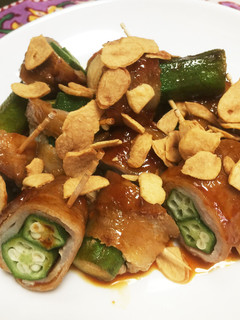 オクラの肉巻き甘辛味-レシピのメイン写真