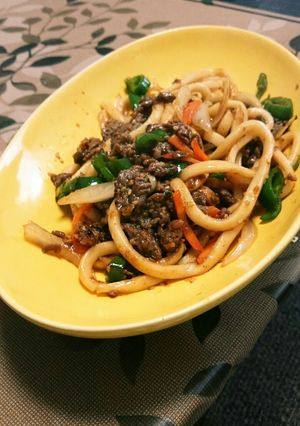 ｺｽﾄｺのﾌﾟﾙｺｷで簡単☆焼きうどん☆-レシピのメイン写真