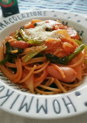簡単ワンポット☆トマトクリーム風パスタ♪-レシピのメイン写真