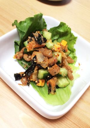 食欲増進！納豆とキムチのお好み合え物♫-レシピのメイン写真