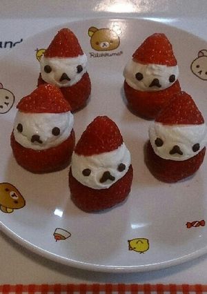 いちごでリラックマ 誕生日ケーキに-レシピのメイン写真