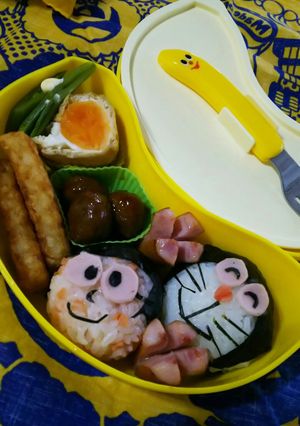 キャラ弁 ドラえもん&のび太おにぎり-レシピのメイン写真