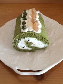 宇治抹茶の和風ロールケーキ♪-レシピのメイン写真
