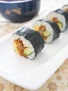 梅香る牛焼肉の彩り海苔巻き-レシピのメイン写真