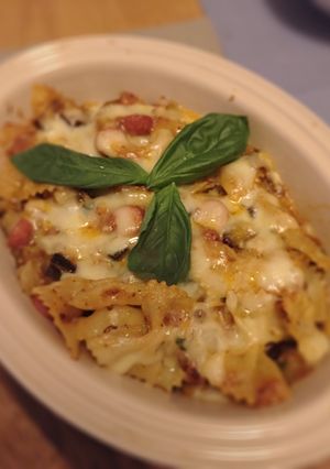 ミートソースパスタのオーブン焼き-レシピのメイン写真