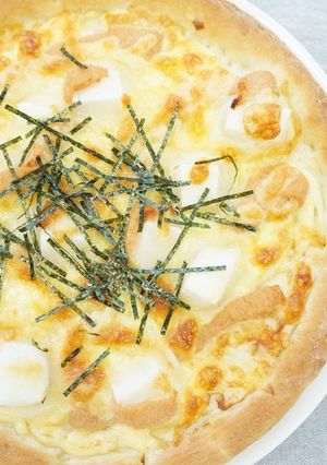 明太子とお餅の和風ピザ-レシピのメイン写真