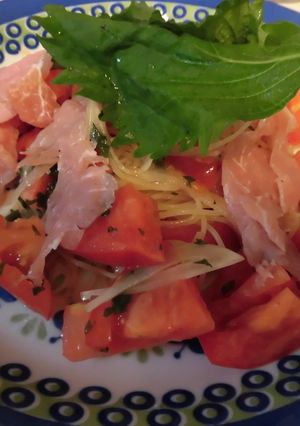 ラカントSを使った冷製トマトパスタ-レシピのメイン写真