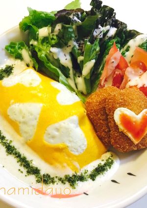 簡単可愛い！ハートオムライス♡-レシピのメイン写真