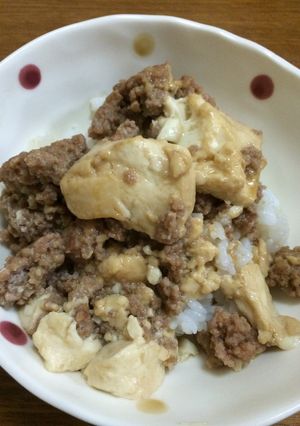 手抜き☆豆腐と挽肉丼-レシピのメイン写真