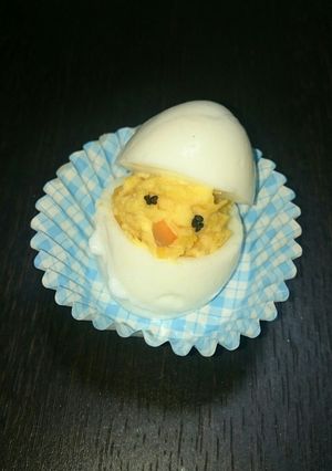 ゆでたまごで簡単♪カワイイひよこちゃん☆-レシピのメイン写真