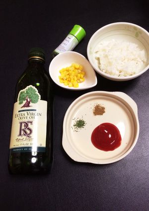 混ぜるだけ！超簡単ケチャップコーンご飯-レシピのメイン写真