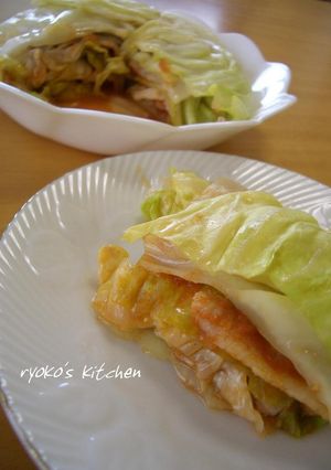 キャベツと豚肉のトマトソースミルフィーユ-レシピのメイン写真