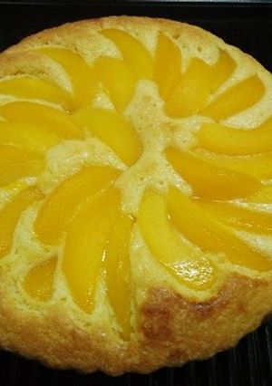 簡単桃ケーキ-レシピのメイン写真