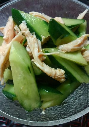 ササミとキュウリのわさび醤油和え-レシピのメイン写真