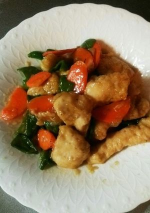 鶏胸肉の唐揚げ中華風炒め-レシピのメイン写真