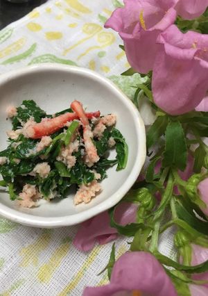 カニ缶と明日葉和え ちょいエスニック風味-レシピのメイン写真