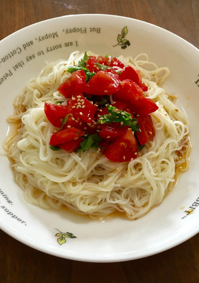 さっぱり！トマトと大葉のそうめん-レシピのメイン写真