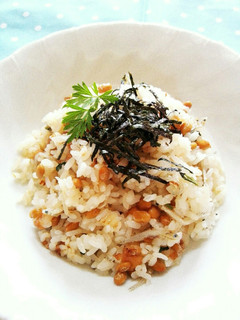 南高梅干しと納豆の和風チャーハン-レシピのメイン写真