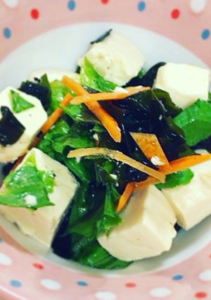 【簡単5分】ワカメと豆腐のサラダ-レシピのメイン写真
